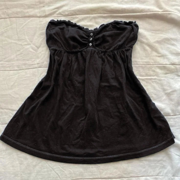Midnight Strapless Tube Top