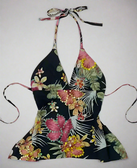 Tropic Heat Halter Corset Top