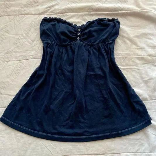 Midnight Strapless Tube Top
