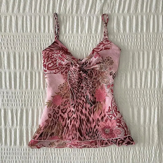 Pink Leopard Cami Top